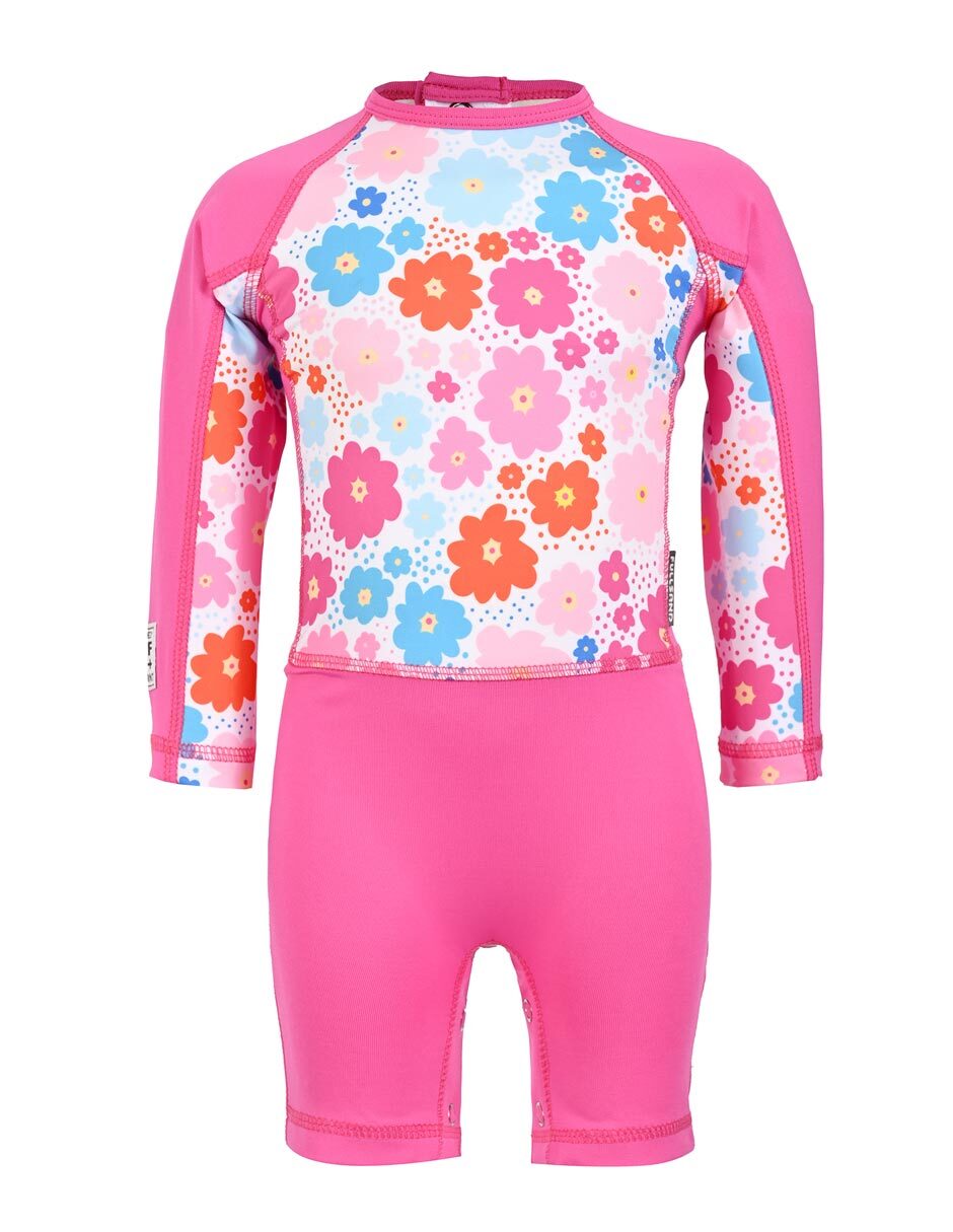 Traje de baño wetsuit petalitos fantasia para bebé
