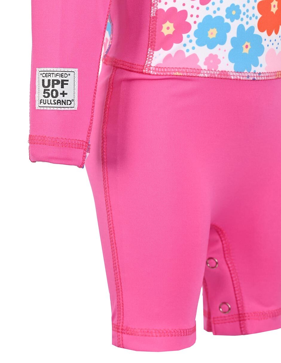 Traje de baño wetsuit petalitos fantasia para bebé