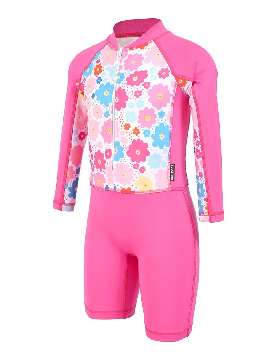 Traje de baño wetsuit petalitos fantasia para bebé