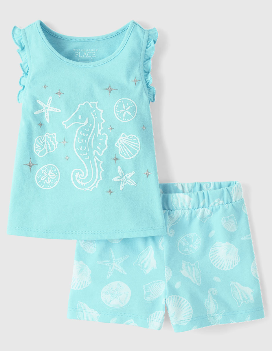 Conjunto short de algodón para niña