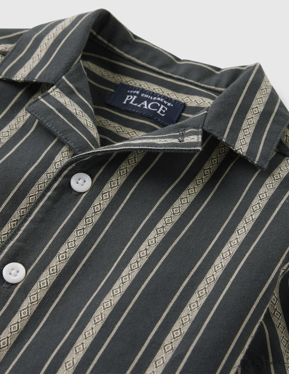 Camisa casual de algodón manga corta para niño 2