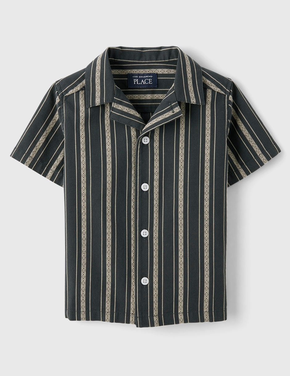 Camisa casual de algodón manga corta para niño Camisa casual de algodón manga corta para niño