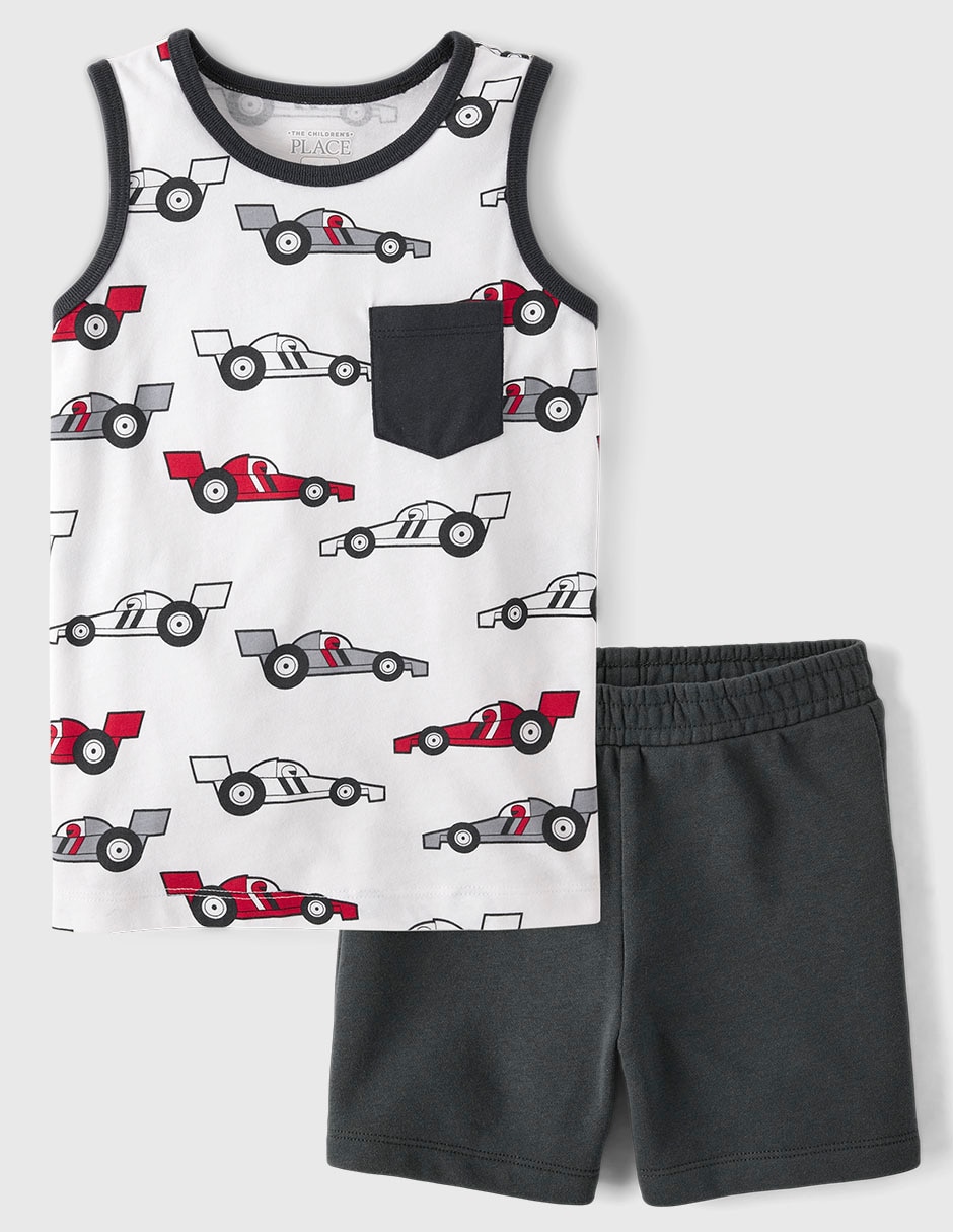 Conjunto short casual de algodón para niño Conjunto short casual de algodón para niño
