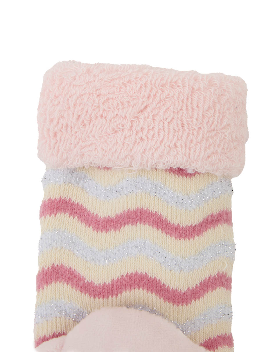 Calcetines antiderrapante de algodón para bebé niña 3