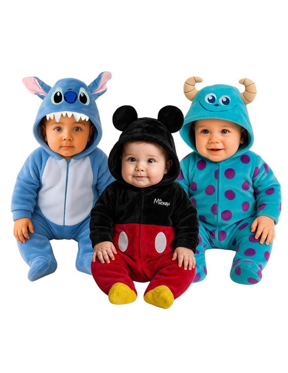Mameluco Stitch, Mickey Y Sully para bebé Mameluco Stitch, Mickey Y Sully para bebé