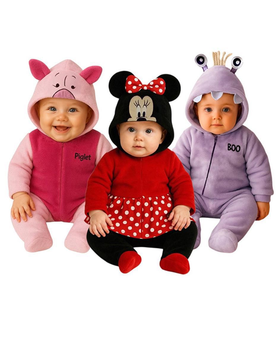 Mameluco Piglet, Minnie, Boo para bebé Mameluco Piglet, Minnie, Boo para bebé