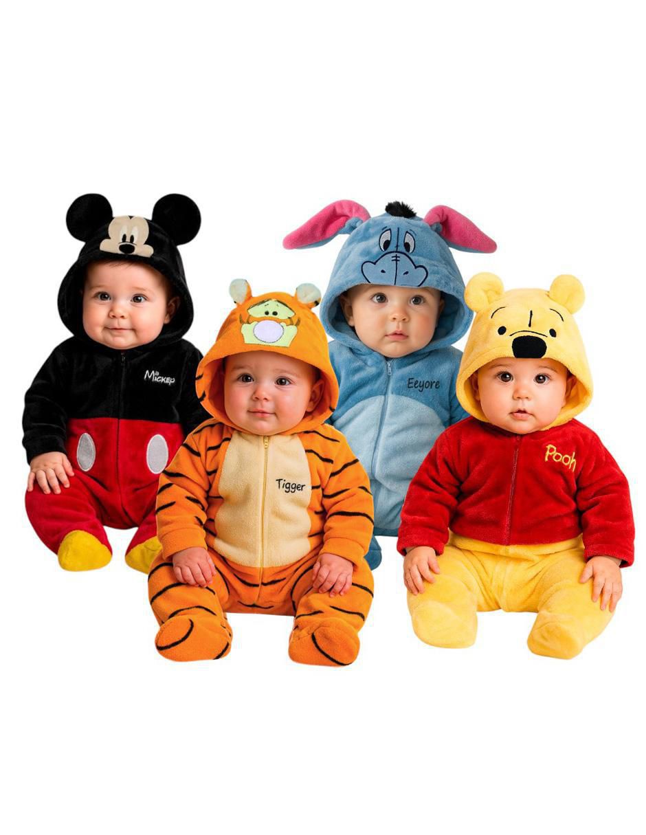 Set de mamelucos Mickey, Tigger, Eeyore y Pooh para bebé