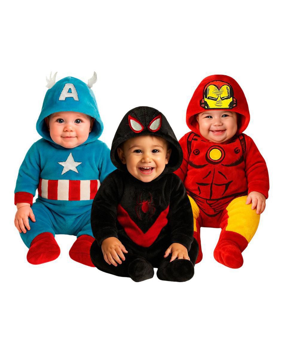 Mameluco Capitán América, Miles Morales Y Ironman para bebé Mameluco Capitán América, Miles Morales Y Ironman para bebé