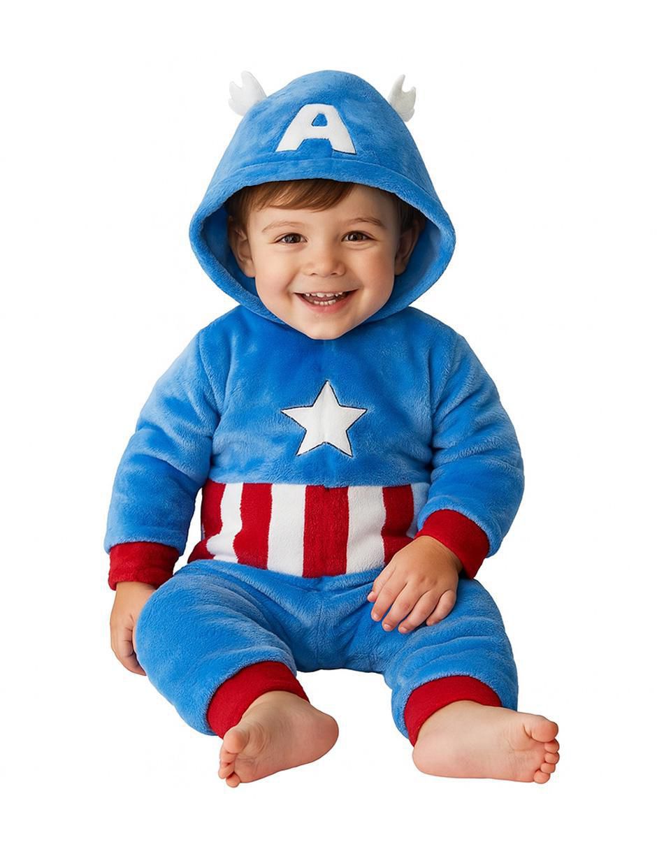 Mameluco Spiderman, Capitán América, Ironman para bebé 4