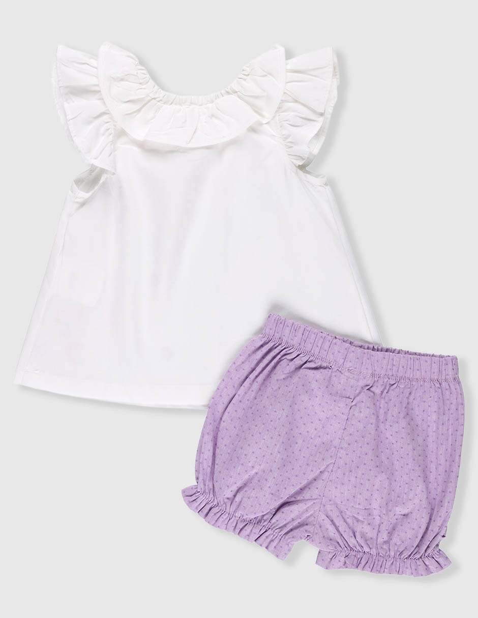 Conjunto Fiorella de algodón para bebé niña