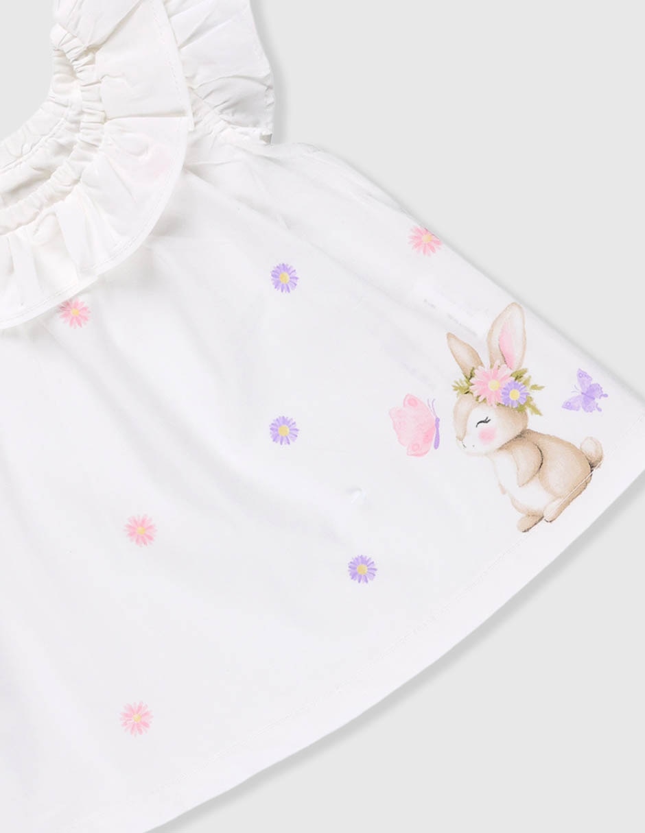 Conjunto Fiorella de algodón para bebé niña