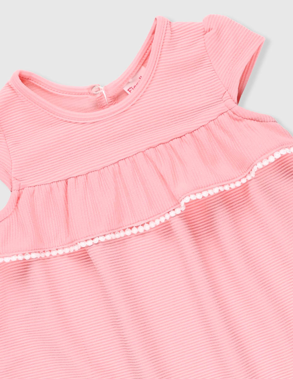 Vestido manga cap para bebé niña 7