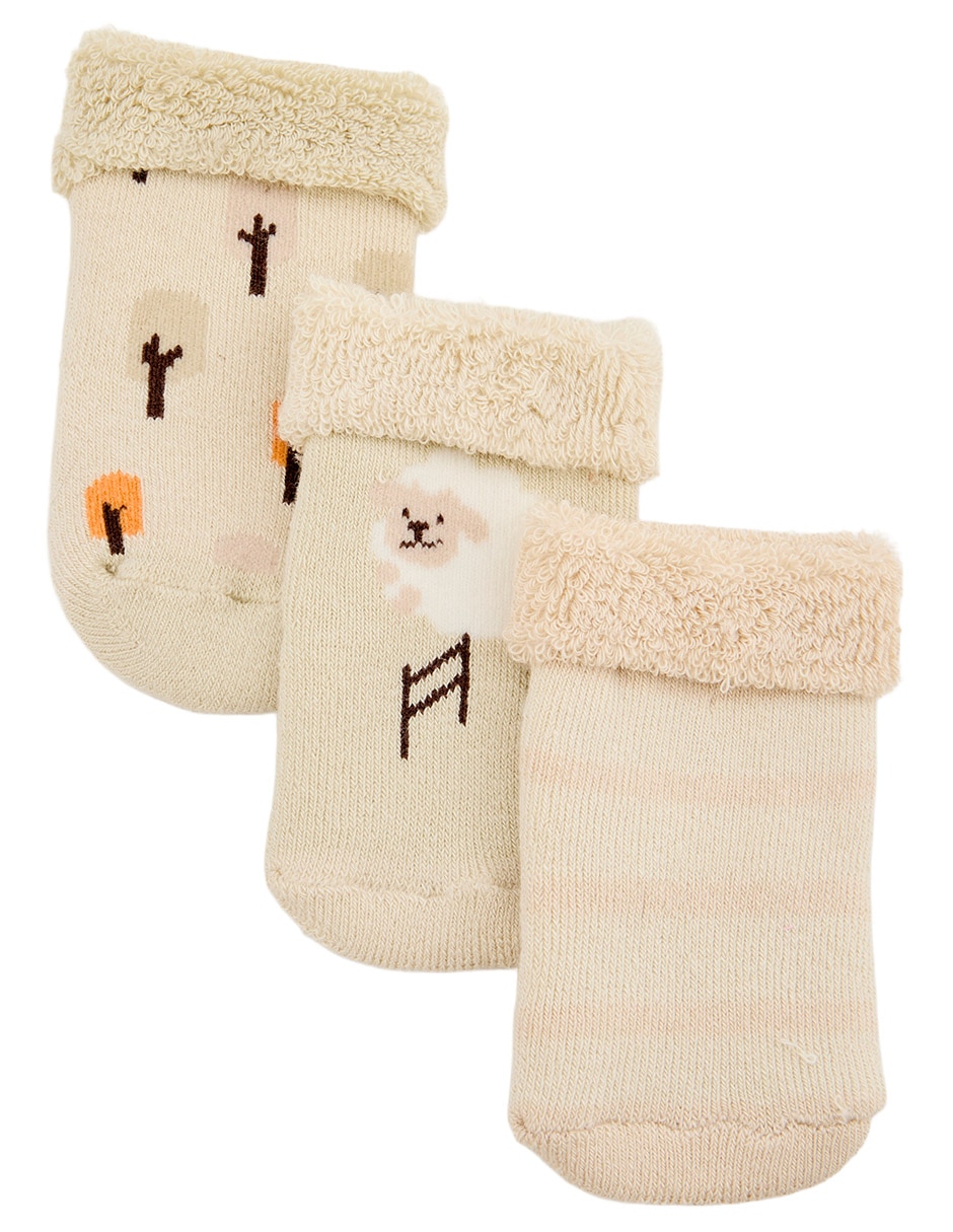 Set de tin Punto Blanco de algodón para bebé 3 pares