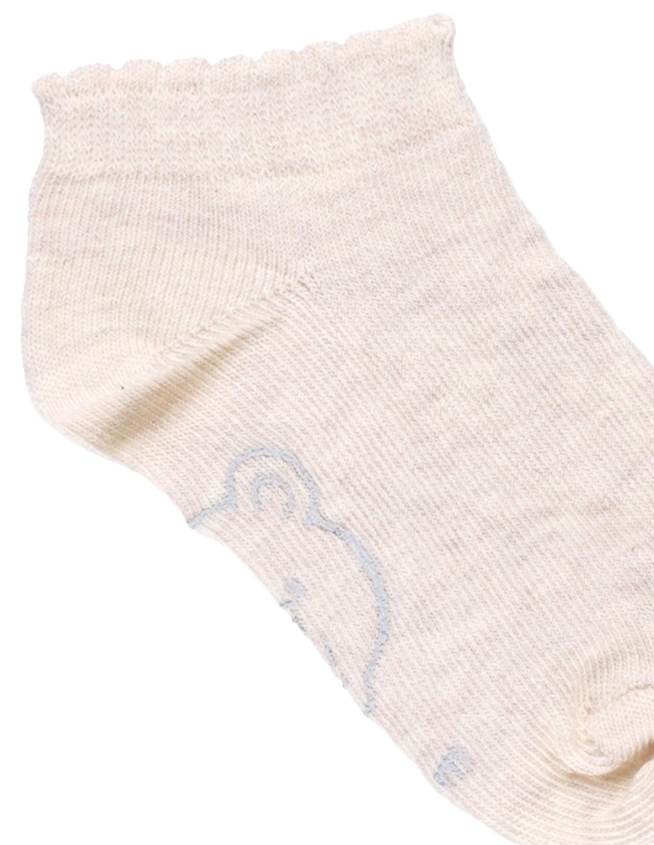 Set tín antiderrapante de algodón para bebé niña 6 pares 4