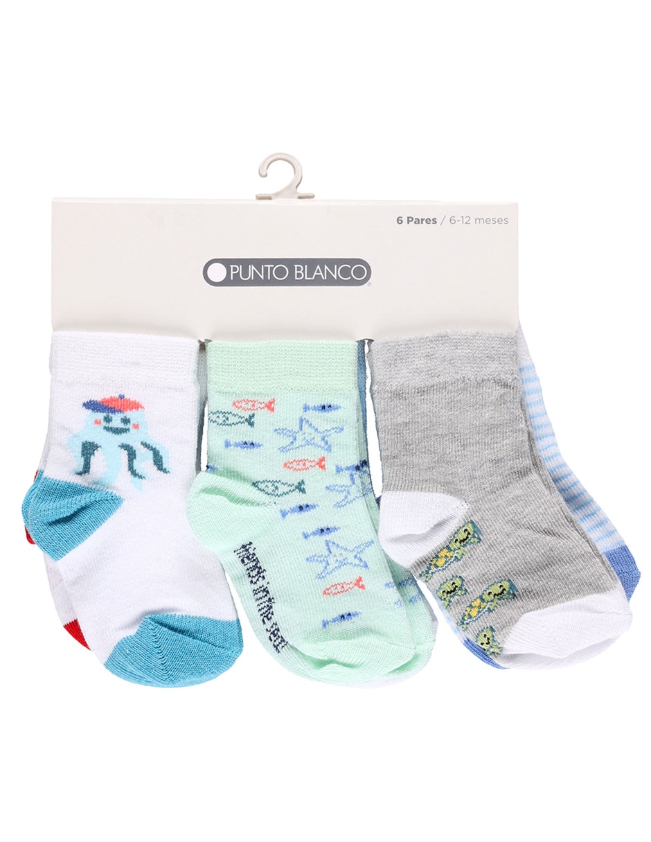 Set calcetín de algodón para bebé niño 6 pares 2