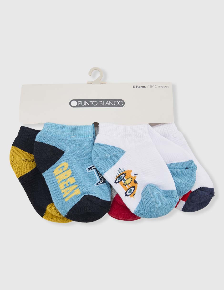 Set tín de algodón para bebé niño 5 pares