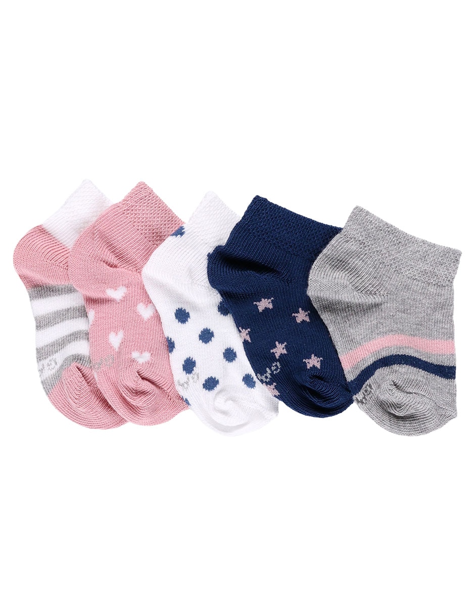 Set tín de algodón para bebé niña 5 pares