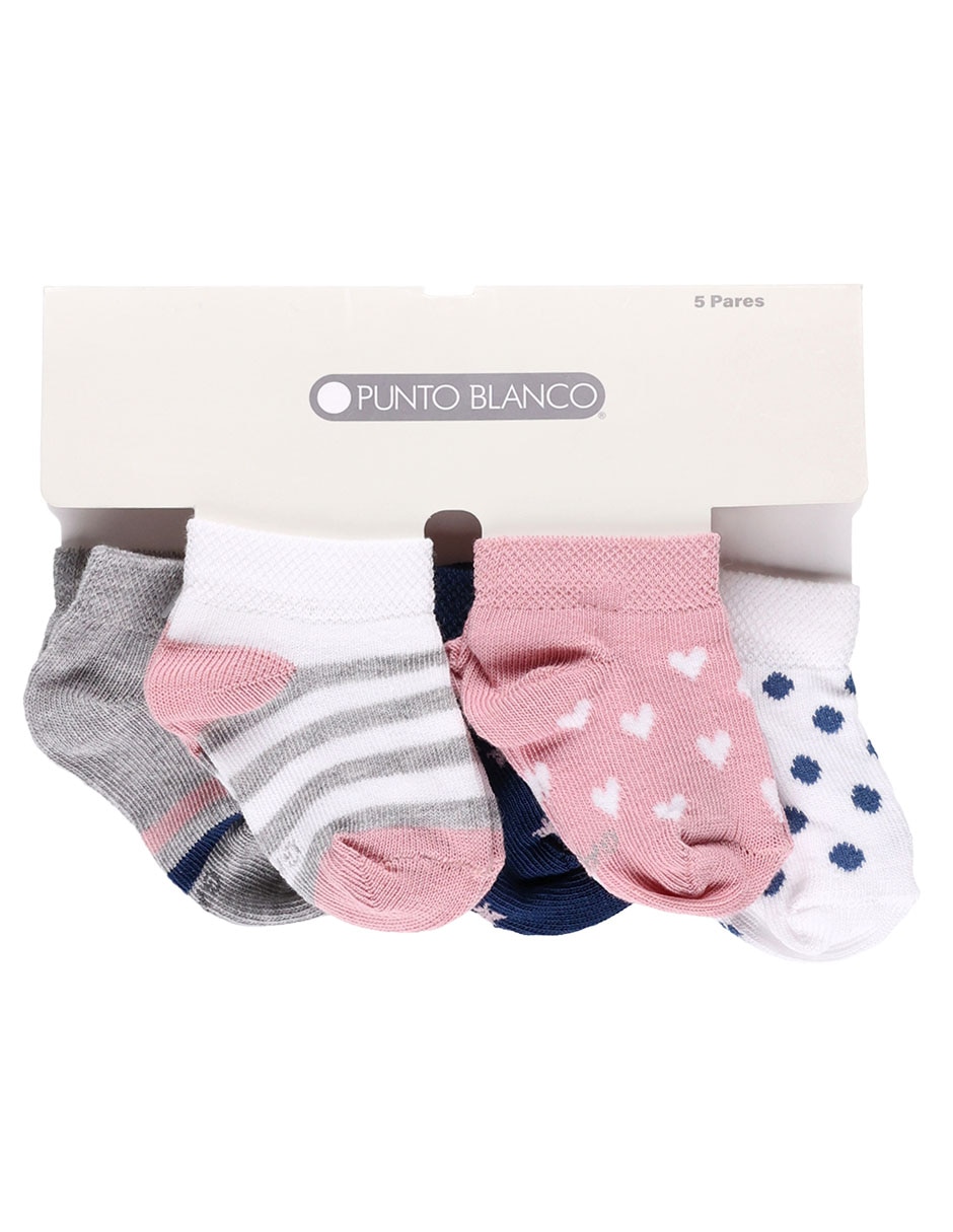 Set tín de algodón para bebé niña 5 pares 2