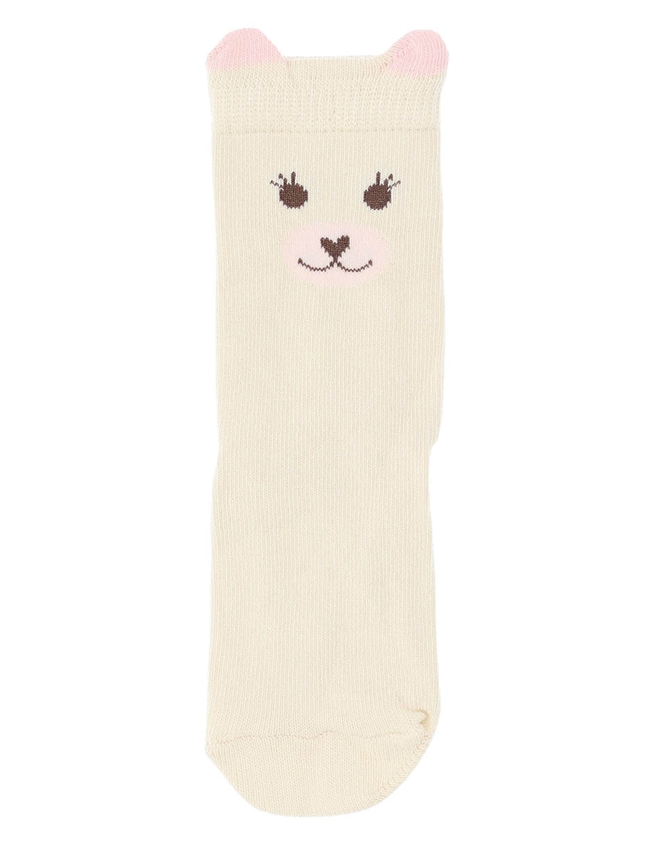 Set calceta antiderrapante de algodón para bebé niña 3 pares 5