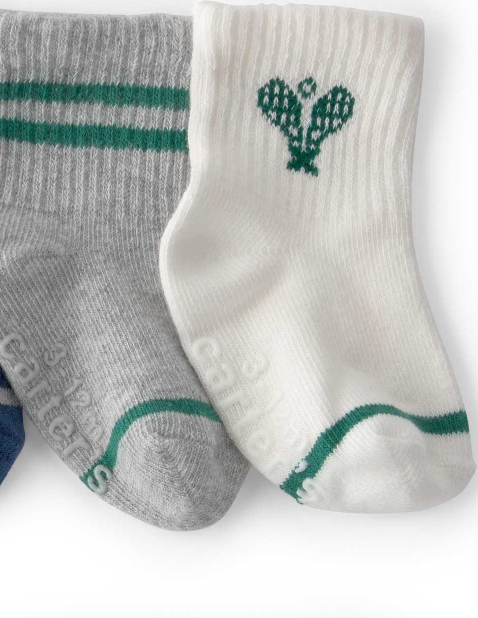 Set calceta de algodón para bebé niño 6 pares 2