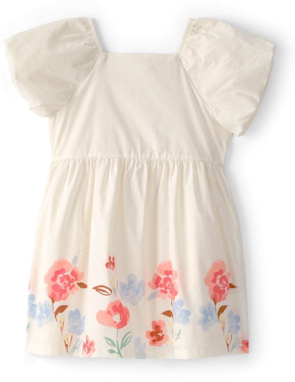 Vestido manga globo para bebé niña