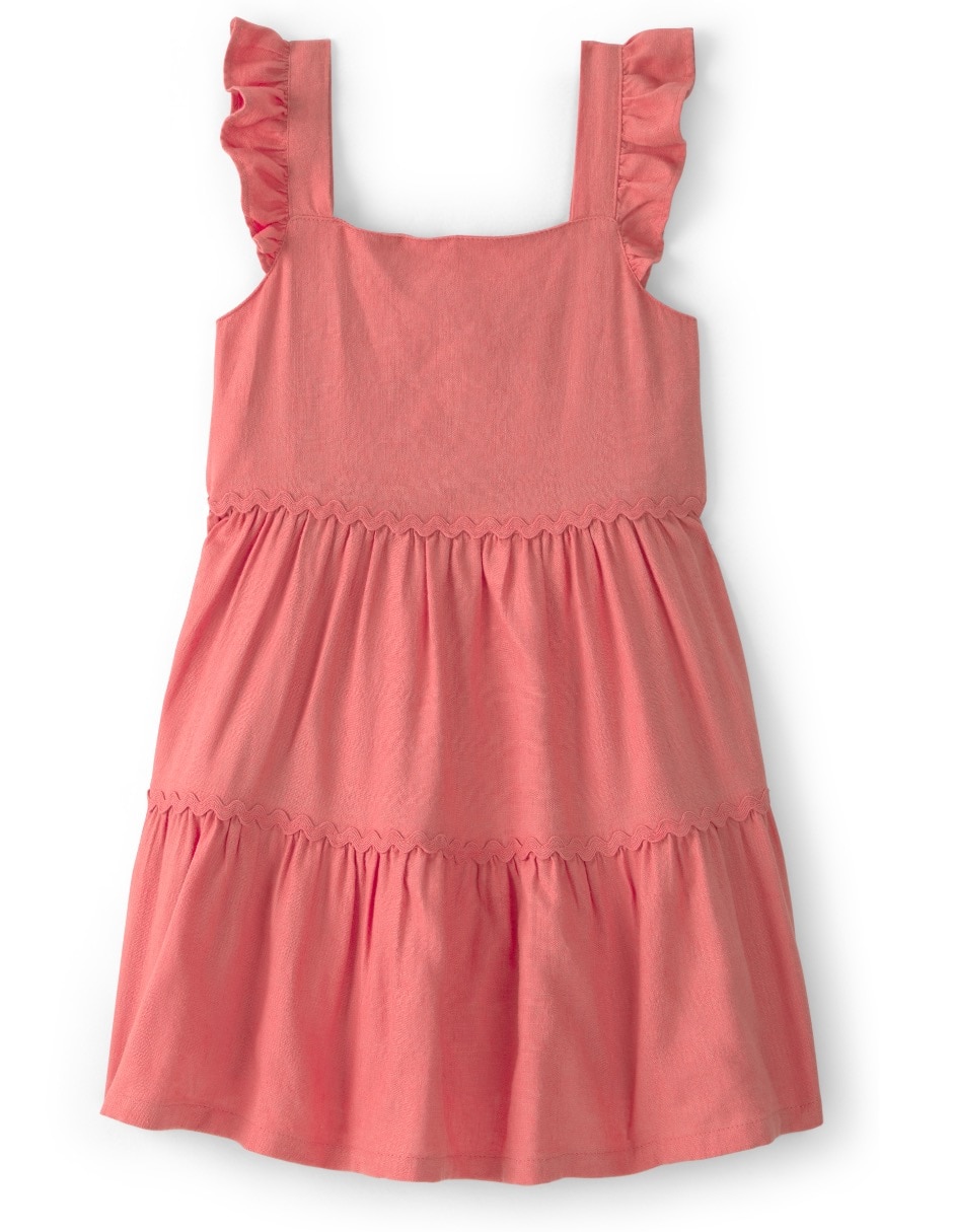 Vestido manga volantes para bebé niña Vestido manga volantes para bebé niña