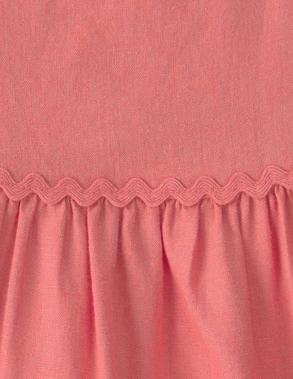 Vestido manga volantes para bebé niña