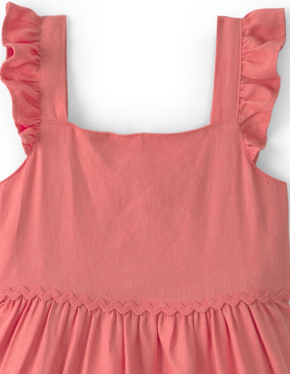 Vestido manga volantes para bebé niña