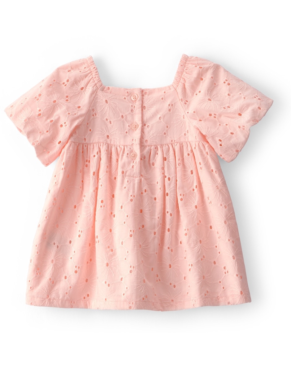 Vestido con calzón manga globo para bebé niña
