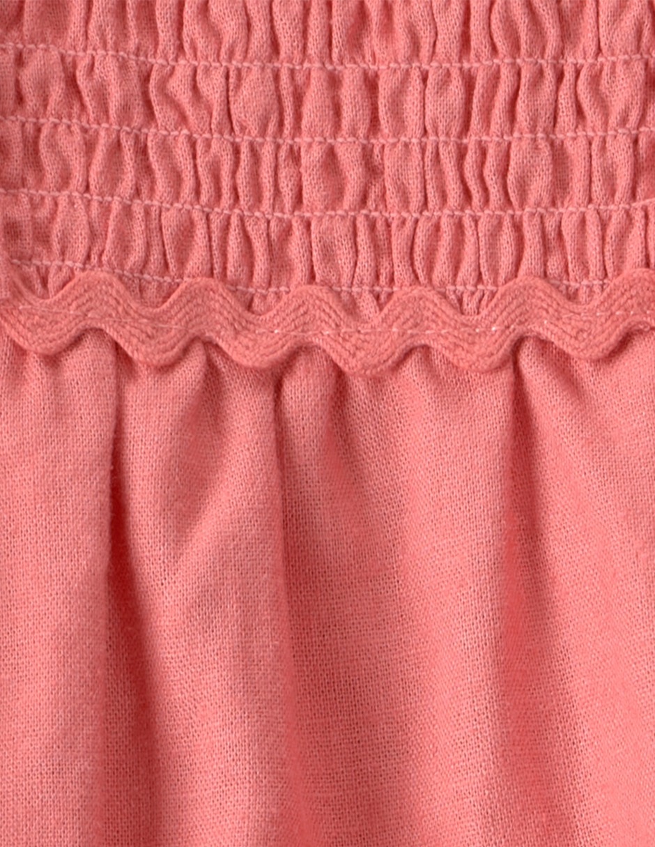 Vestido con calzón manga volantes para bebé niña