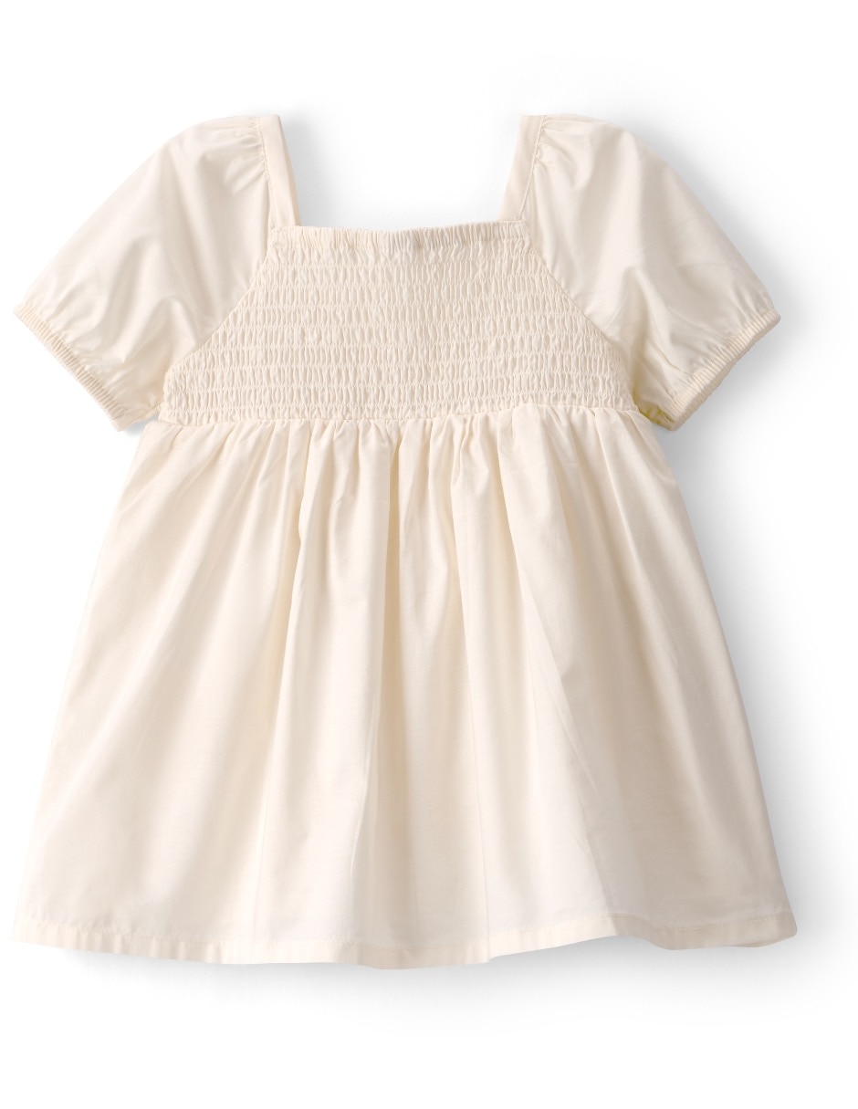 Vestido con calzón manga globo para bebé niña