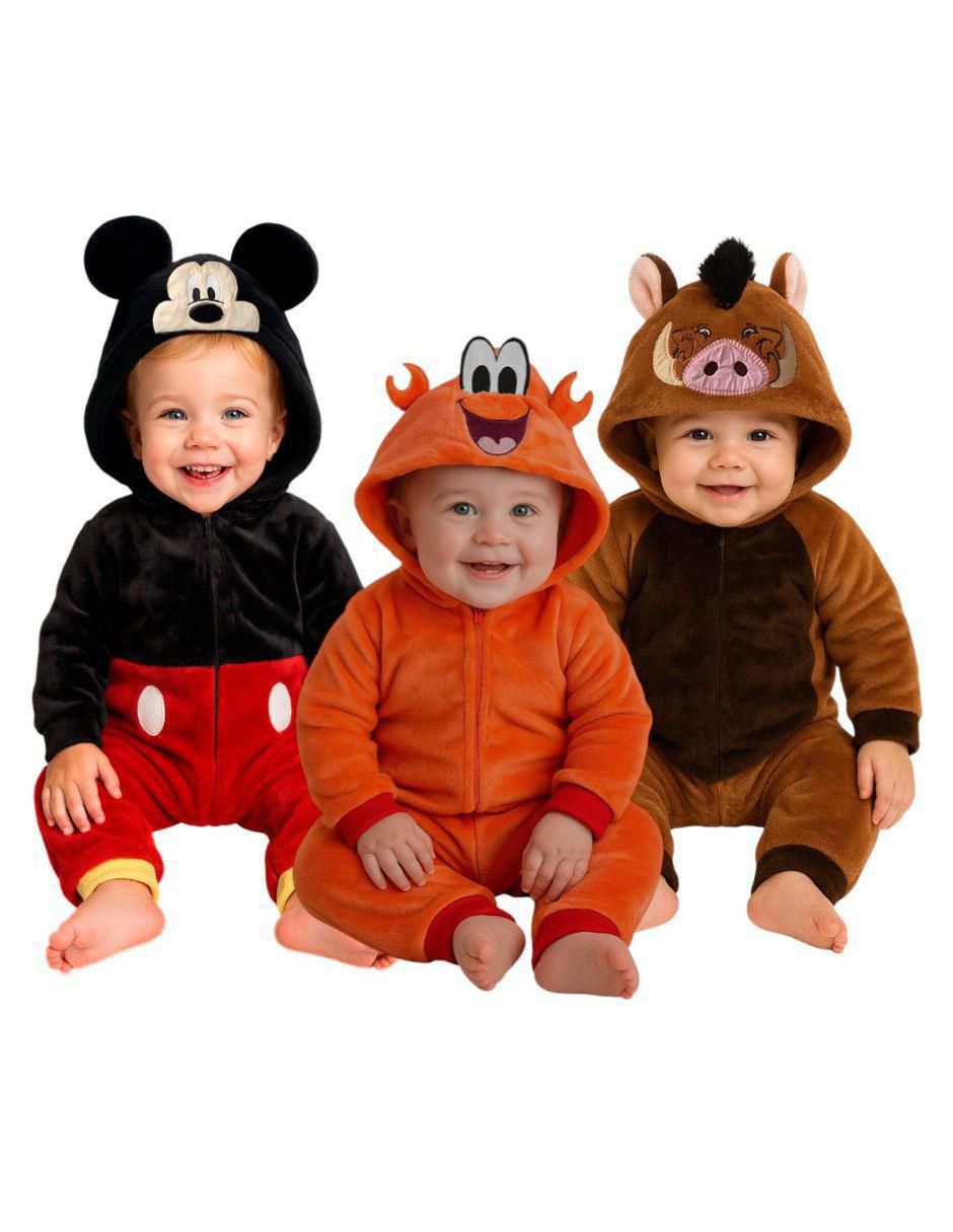 Mameluco Mickey, Sebastian, Pumba para bebé niño Mameluco Mickey, Sebastian, Pumba para bebé niño