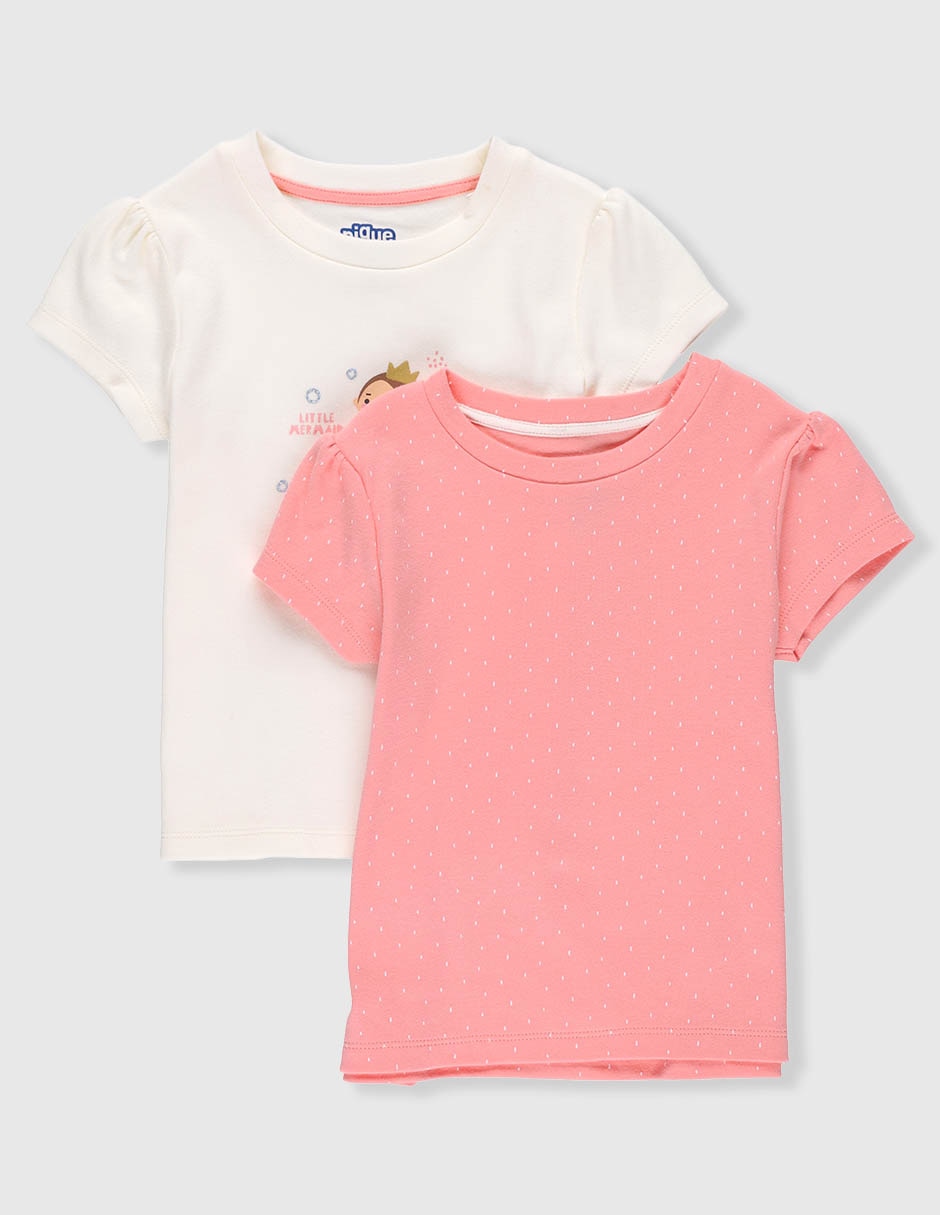 Set playera manga corta para bebé niña