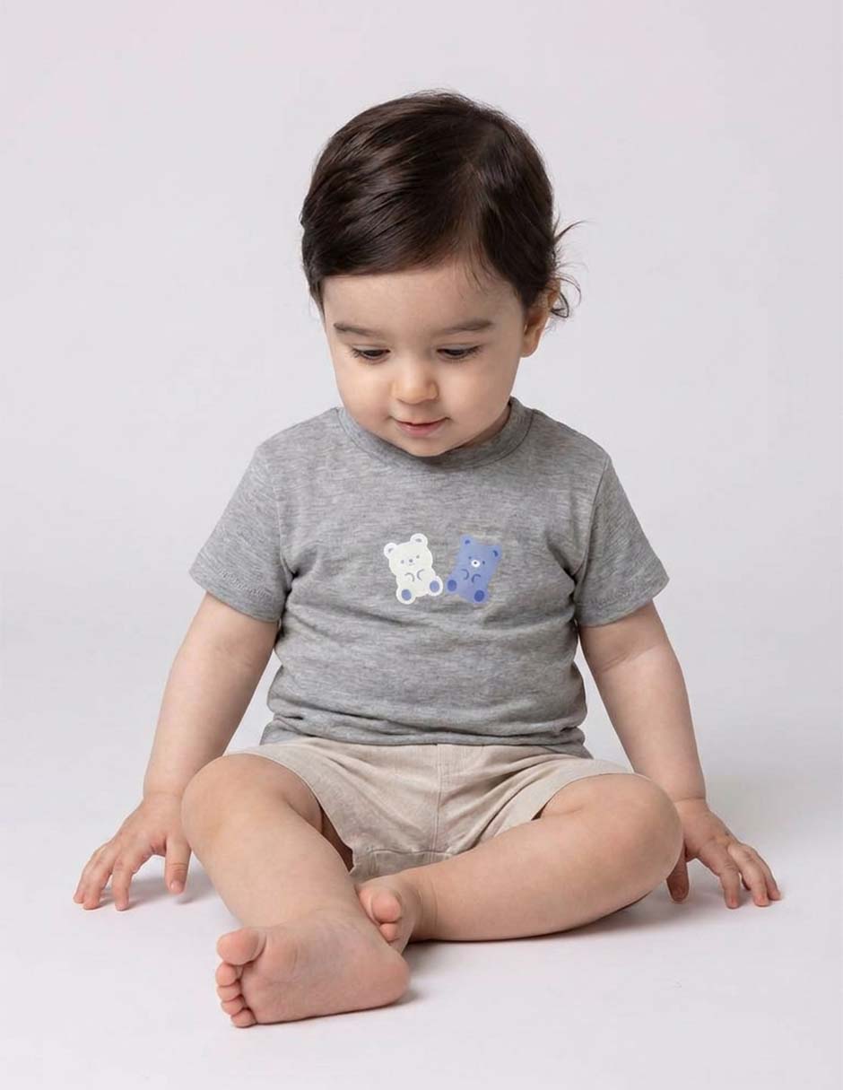 Set playera manga corta para bebé niño
