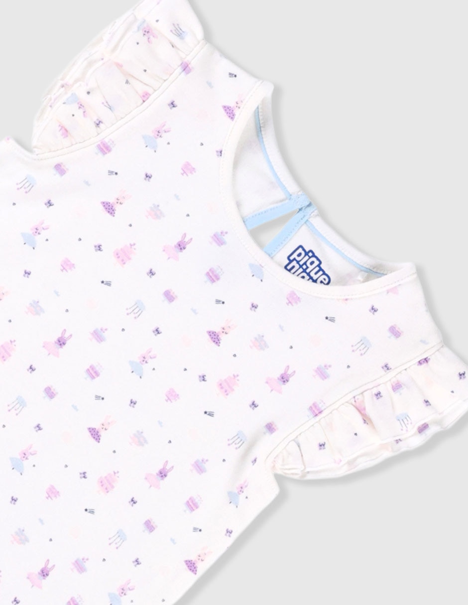 Set playera piquenique babies manga corta para bebé niña