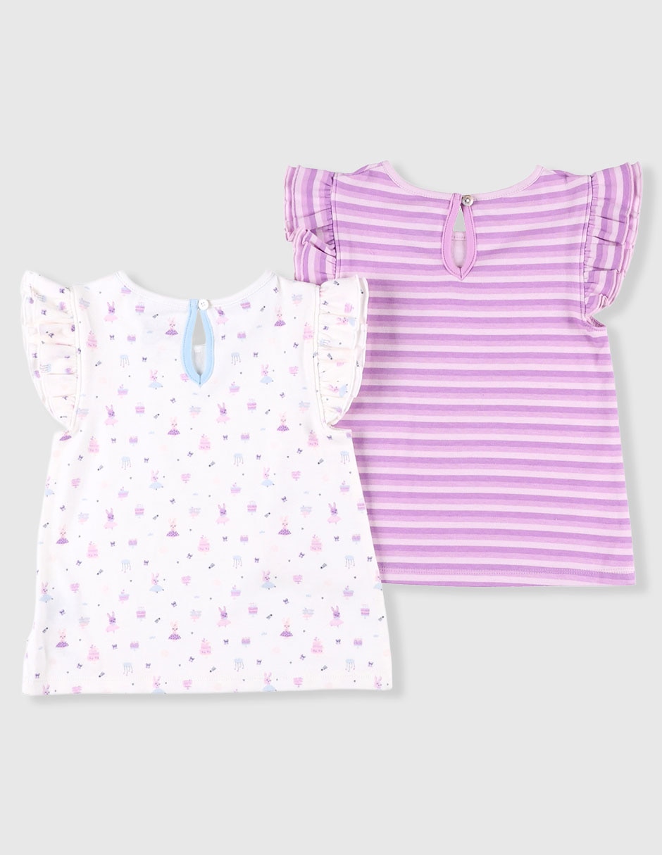Set playera piquenique babies manga corta para bebé niña
