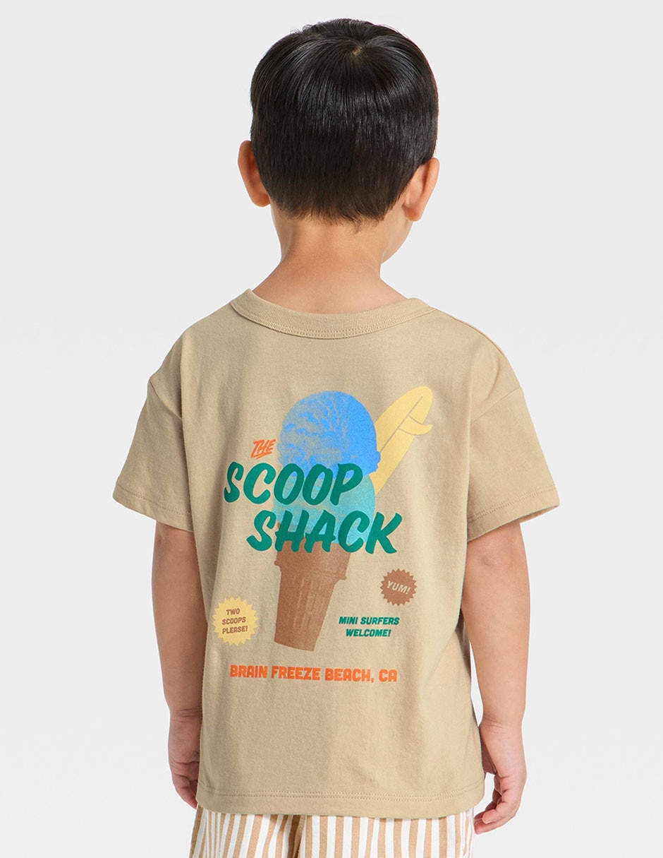 Playera Cat & Jack manga regular para niño
