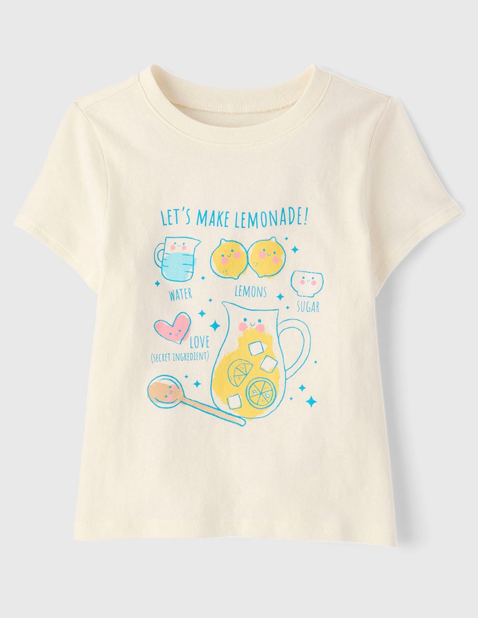 Playera manga corta para bebé niña