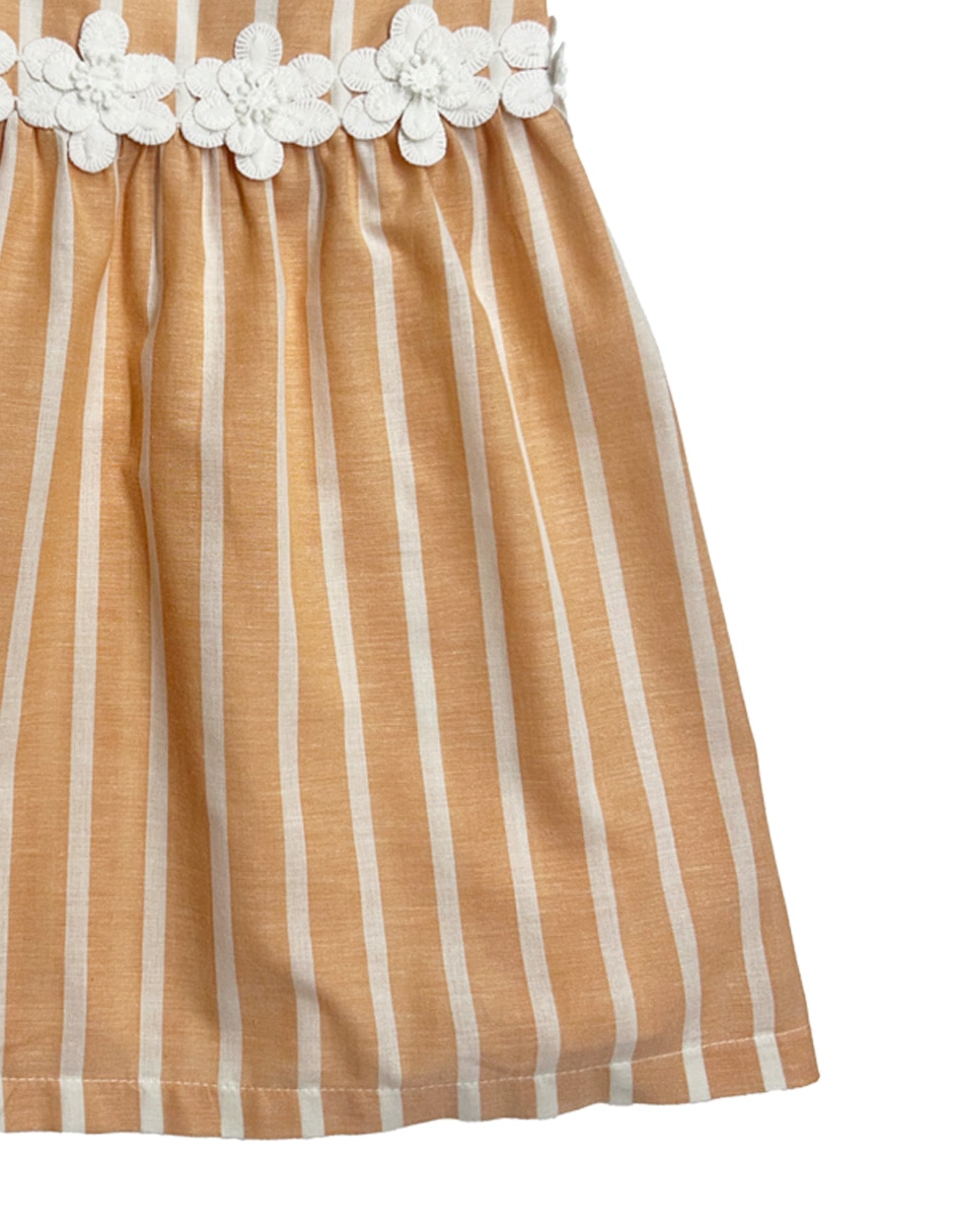 Vestido manga volantes para bebé niña
