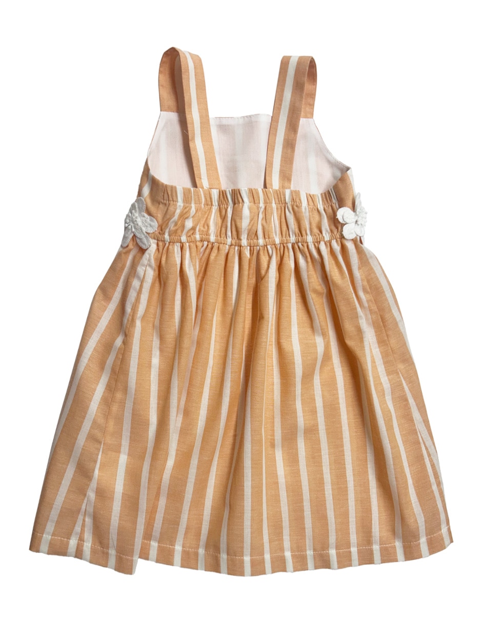 Vestido manga volantes para bebé niña