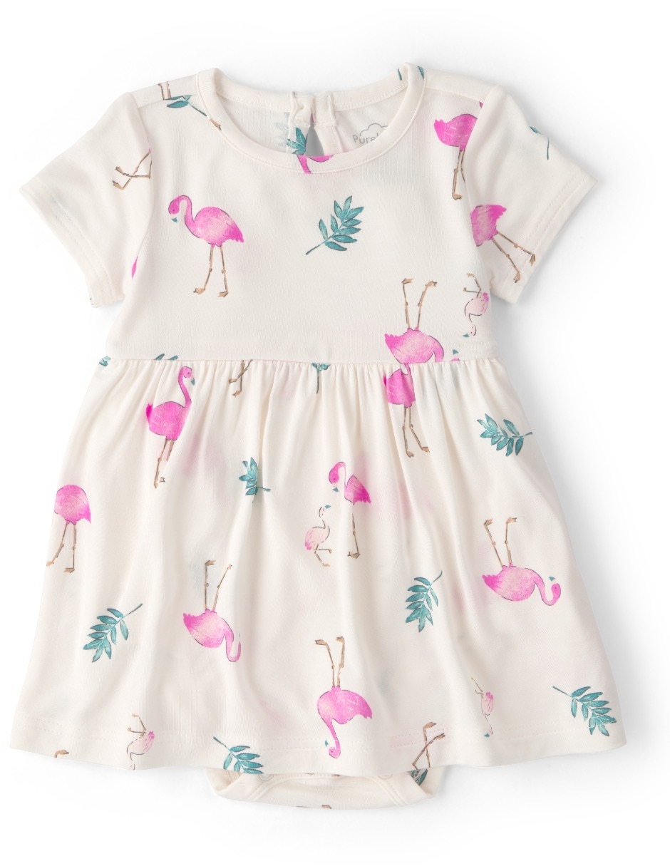 Vestido con calzón manga regular para bebé niña