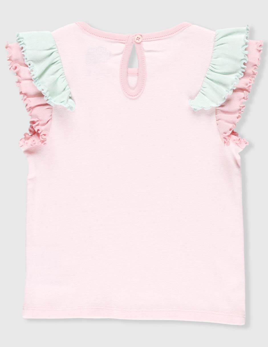 Playera manga corta para bebé niña
