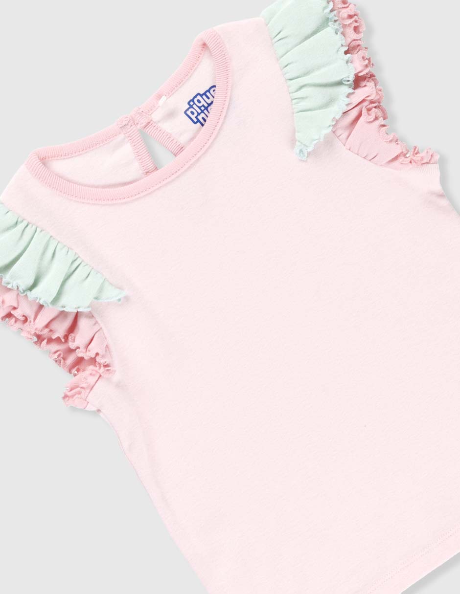 Playera manga corta para bebé niña