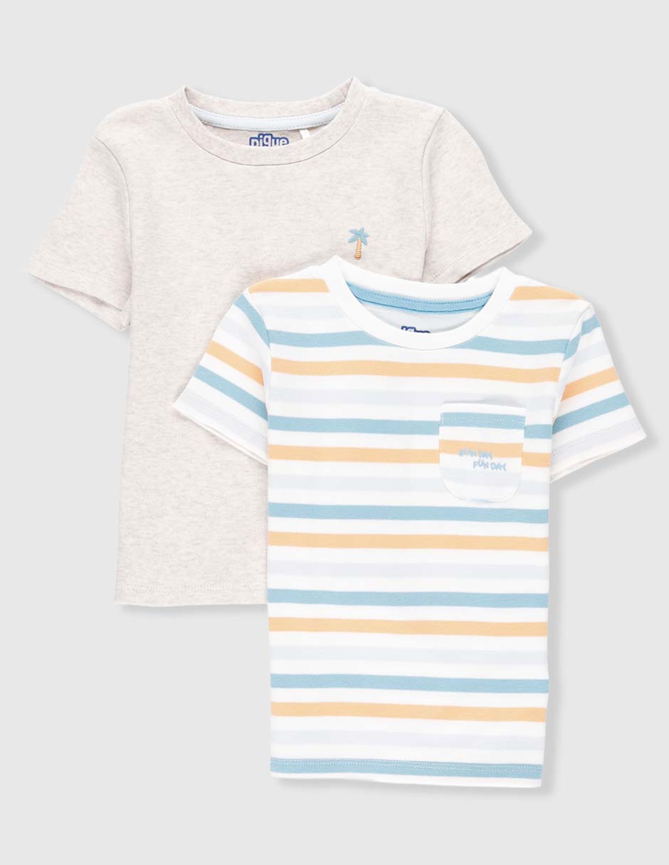 Set playera manga corta para bebé niño Set playera manga corta para bebé niño