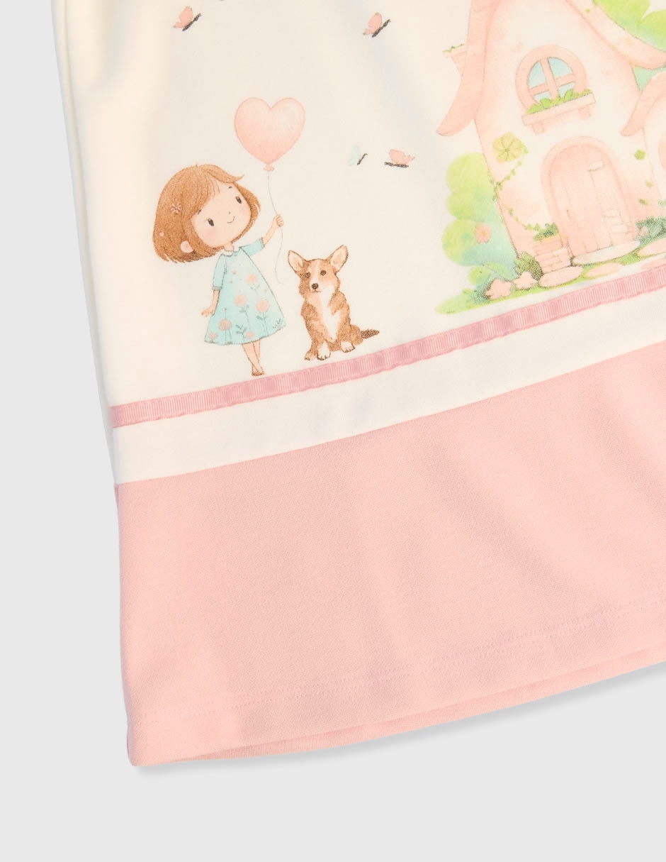 Vestido fiorella manga volantes para bebé niña