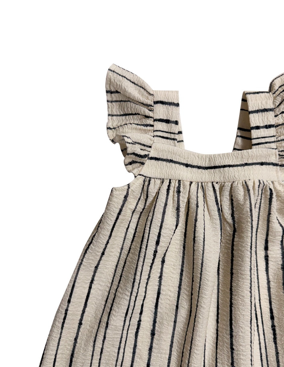 Vestido manga mariposa para bebé niña