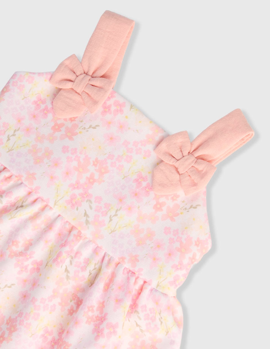 Vestido fiorella sin manga para bebé niña