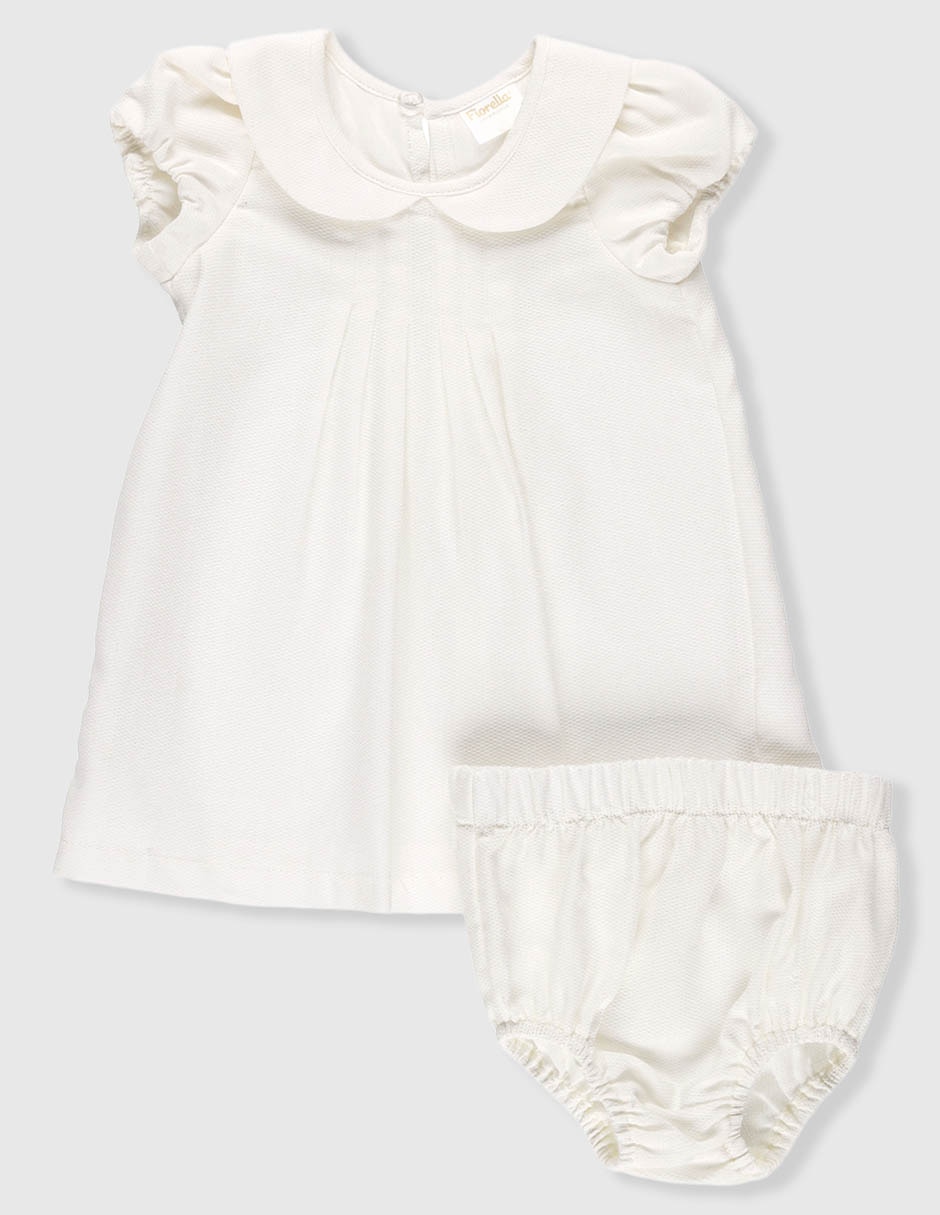 Conjunto ceremonia Fiorella de algodón para bebé niña