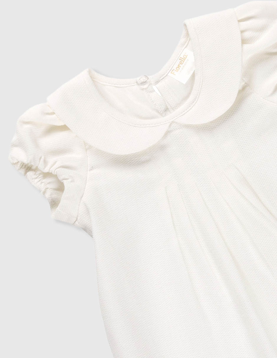 Conjunto ceremonia Fiorella de algodón para bebé niña