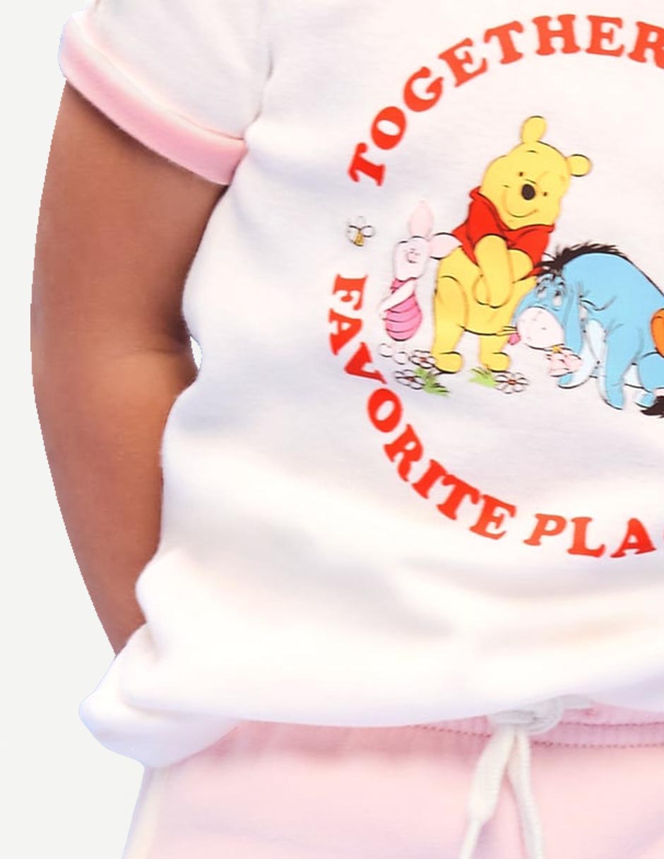 Playera manga corta para bebé niña